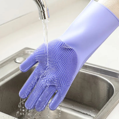 Dishwashing Cleaning Gloves Magic Silicone